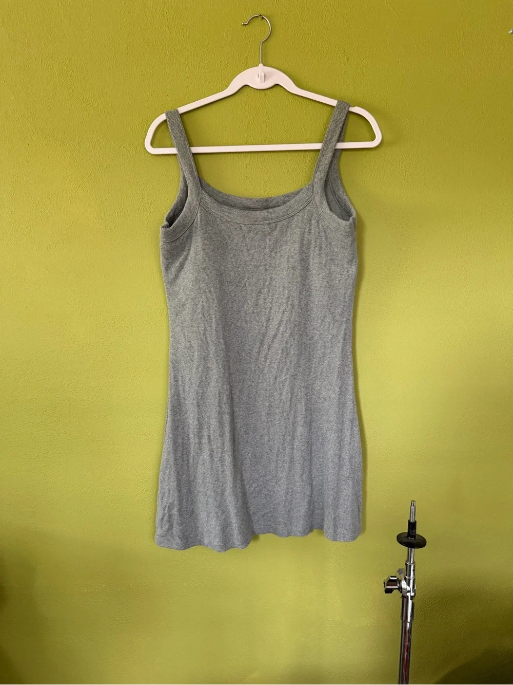 Abercrombie and Fitch Bra Free 90s Sporty Ribbed Knit Dress Size Large in Gray - Picture 5 of 5